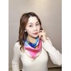 Petit Foulard en Soie pour Femme ★ Montagnes Colorées et Paysage Élégant