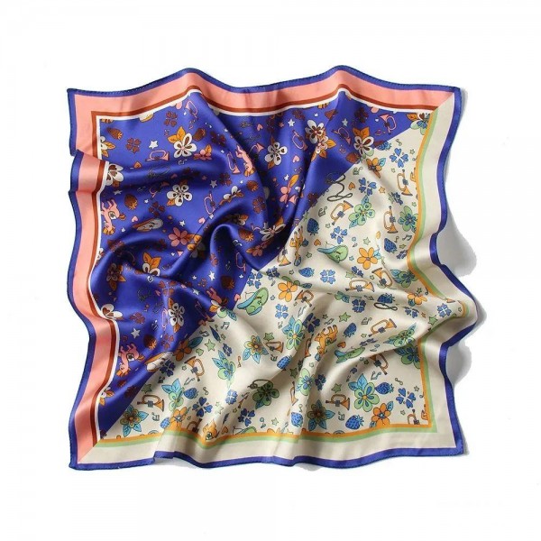 Petit Foulard en Soie pour Femme ★ Rêve Élégant à Carreaux de Couleurs