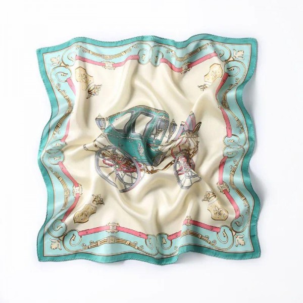 Petit Foulard en Soie pour Femme ★ Motifs Rétro