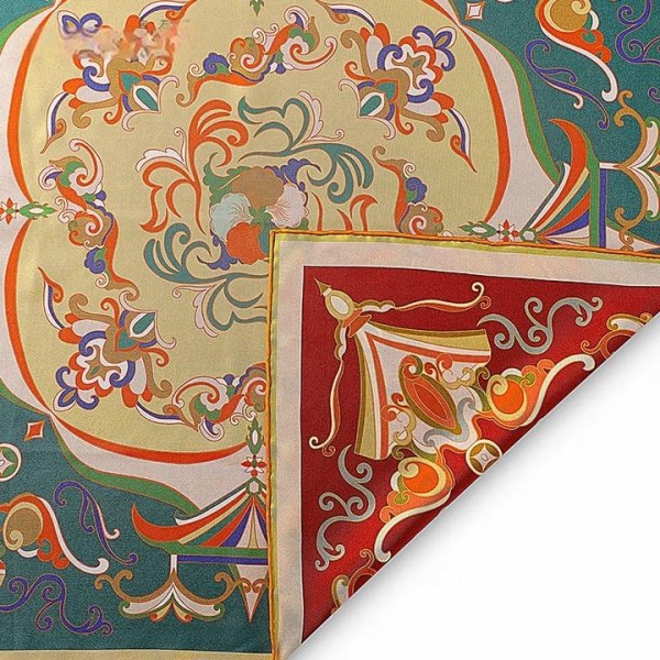 Petit Foulard en Soie pour Femme ★ Splendeurs Artistiques de la Cité Song