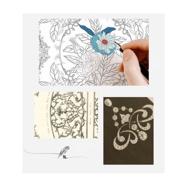 Foulard en soie pour femme ★ Le temps du langage des fleurs aux tons jaune et violet