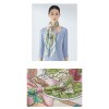 Foulard en soie pour femme ★ Rythme poétique des couleurs pastels aux tons bleu et rose