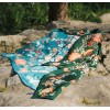 Foulard en soie pour femme ★ Rêve Flottant et Fleurs Naissantes