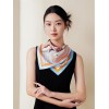 Foulard en soie pour femme ★ L'Esthétique de la vie en orange et rose