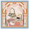 Foulard en soie pour femme ★ L'Esthétique de la vie en orange et rose