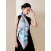 Foulard en soie pour femme ★ L'Esthétique de la vie en bleu et vert
