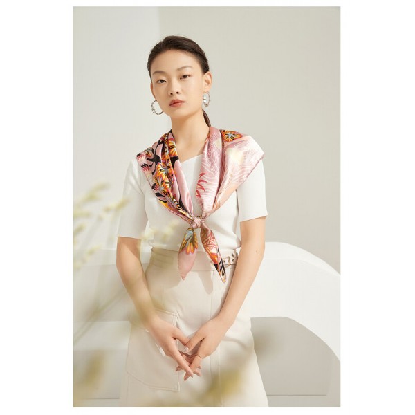 Foulard en soie pour femme ★ Forêt de Beiyu