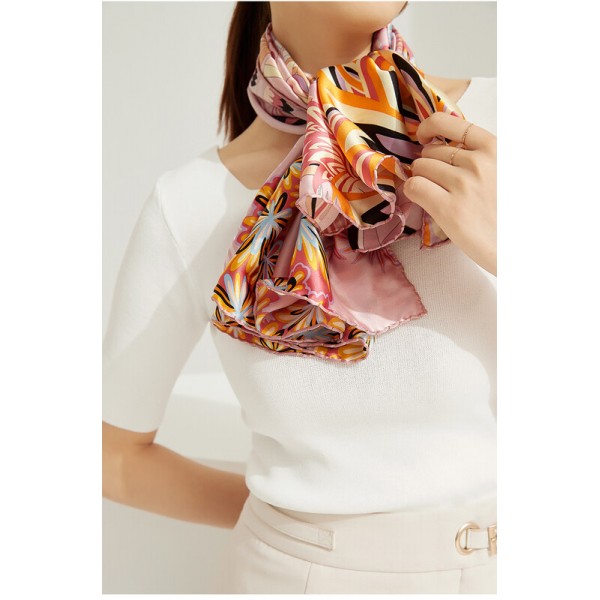 Foulard en soie pour femme ★ Forêt de Beiyu