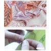 Foulard en soie pour femme ★ Le Jardin de Léa en rose-violet