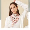 Foulard en soie pour femme ★ Le Jardin de Léa en rose-violet