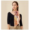 Foulard en soie pour femme ★ Le Jardin de Léa en doré