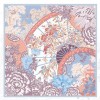 Grand Foulard en Soie Femme ★ Voyages de fleurs en violet
