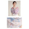 Grand Foulard en Soie Femme ★ Voyages de fleurs en violet
