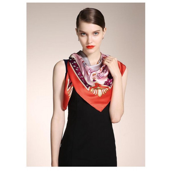 Grand Foulard en Soie Femme ★ Le Rossignol et la Rose