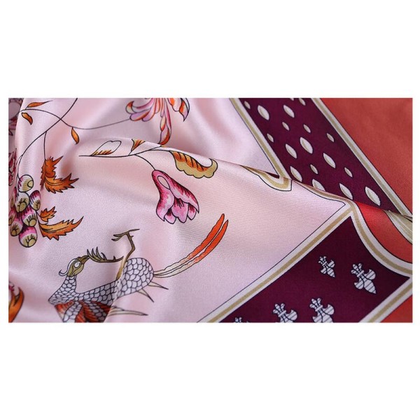 Grand Foulard en Soie Femme ★ Le Rossignol et la Rose