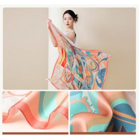 Grand Foulard en Soie Femme ★ Les couleurs du Liyuan en rose
