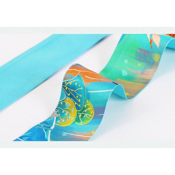Foulard bandeau en soie ★ Petits Paysages de Montagnes et Rivières