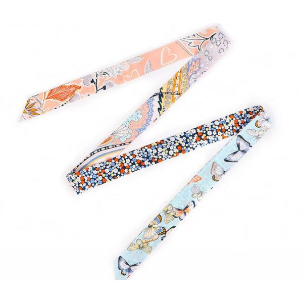 Foulard bandeau en soie ★ Rêveries Romantiques