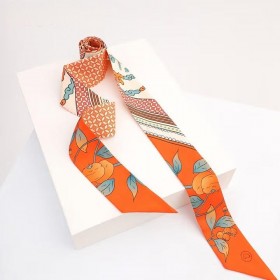 Foulard bandeau en soie ★ Kaki & Série Bonheur