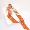 Foulard bandeau en soie ★ Kaki & Série Bonheur