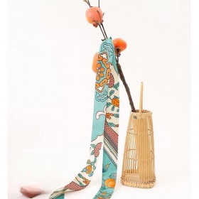 Foulard bandeau en soie ★ Kaki & Série Bonheur