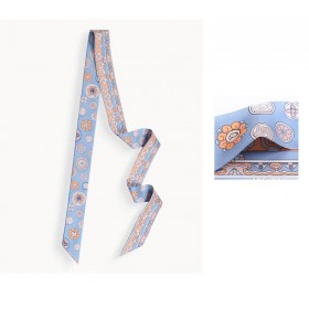 Foulard bandeau en soie ★ série Élégance Calligraphique