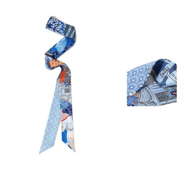 Foulard bandeau en soie ★ série Lac Xizi