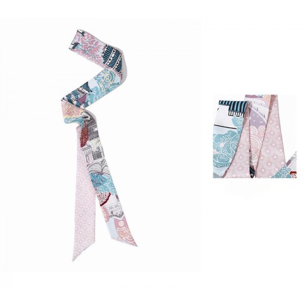 Foulard bandeau en soie ★ série Lac Xizi