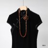 Collier de perles de bodhi en soie raffinée et élégante