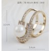 Attache-écharpe en perles à la mode en or champagne