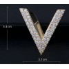 Attache-écharpe en forme de V minimaliste en or champagne