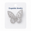 Broche Papillon en strass finition Or Gertis, fermoir magnétique polyvalent