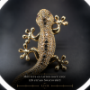 Broche lézard strassée métal argenté | Bijoux Exquis design sauvage, idée cadeau chic femme
