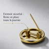 Lot 2 broches palmier féminines strass imitation diamant, finitions dorée et argentée, parfaites pour sac à main et foulard