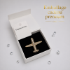 Broche déco avion avec strass imitation diamant finition dorée élégante