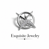 Broche rose des vents Étoile Polaris strass imitation diamant argenté