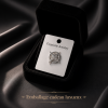Broche rose des vents Étoile Polaris strass imitation diamant argenté